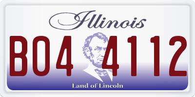 IL license plate B044112