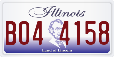 IL license plate B044158