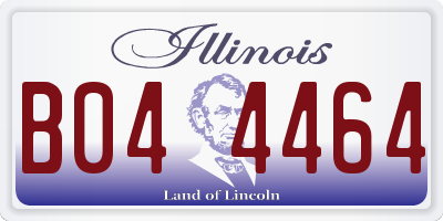 IL license plate B044464