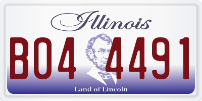 IL license plate B044491