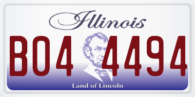 IL license plate B044494