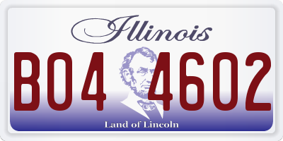 IL license plate B044602