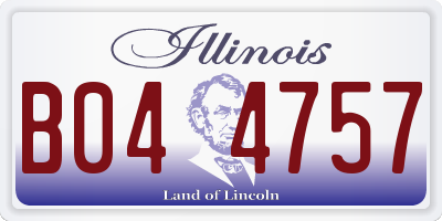 IL license plate B044757