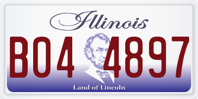IL license plate B044897