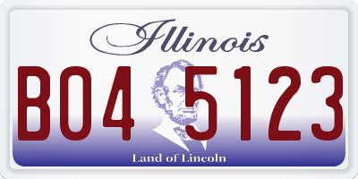 IL license plate B045123
