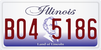 IL license plate B045186
