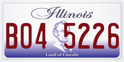 IL license plate B045226