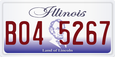 IL license plate B045267