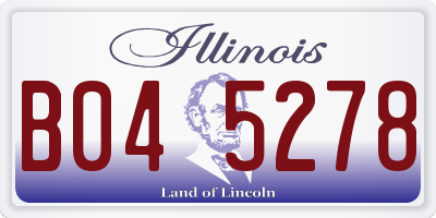IL license plate B045278