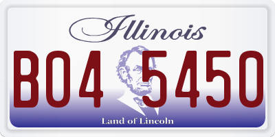 IL license plate B045450