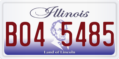 IL license plate B045485