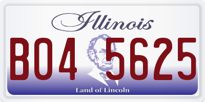 IL license plate B045625