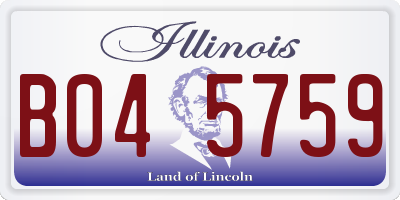 IL license plate B045759