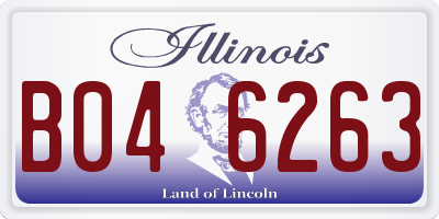 IL license plate B046263