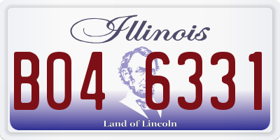 IL license plate B046331