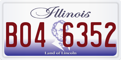 IL license plate B046352