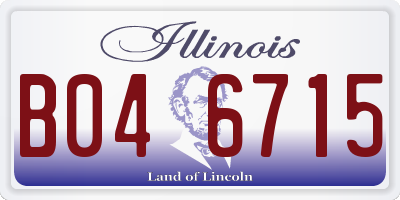 IL license plate B046715