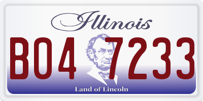 IL license plate B047233