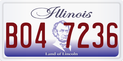 IL license plate B047236