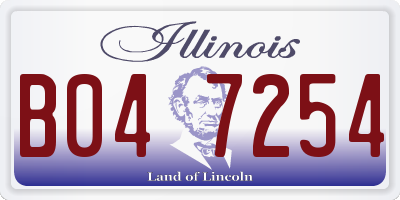 IL license plate B047254