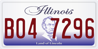 IL license plate B047296