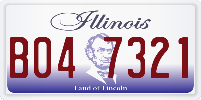 IL license plate B047321