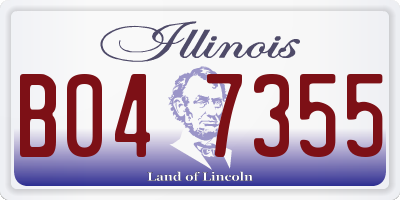 IL license plate B047355