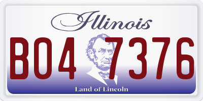 IL license plate B047376