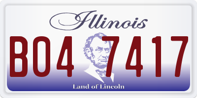 IL license plate B047417