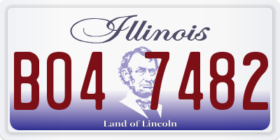 IL license plate B047482