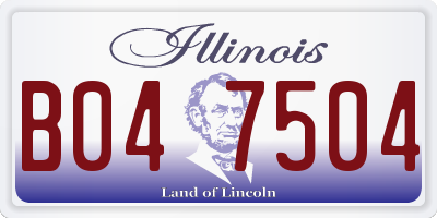 IL license plate B047504