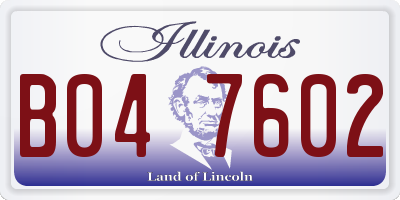 IL license plate B047602