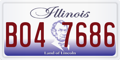 IL license plate B047686