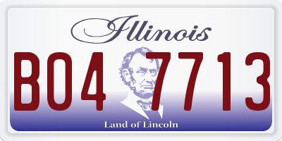 IL license plate B047713