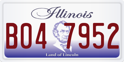 IL license plate B047952