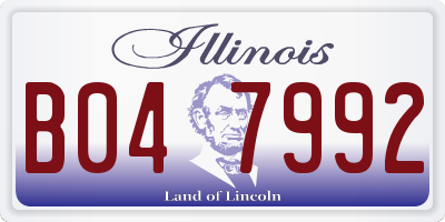 IL license plate B047992