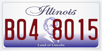 IL license plate B048015