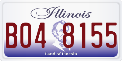 IL license plate B048155