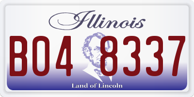 IL license plate B048337