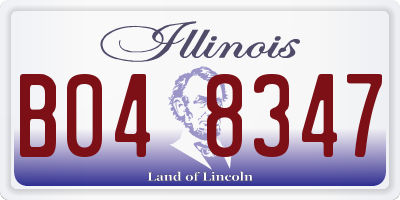 IL license plate B048347