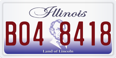 IL license plate B048418