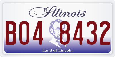 IL license plate B048432