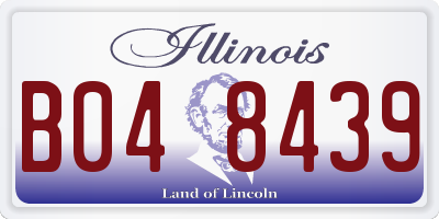 IL license plate B048439