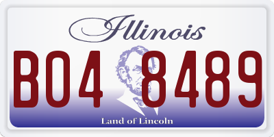 IL license plate B048489