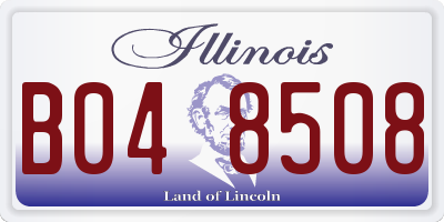 IL license plate B048508
