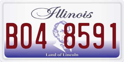 IL license plate B048591