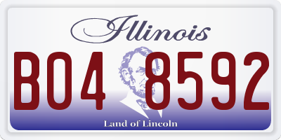 IL license plate B048592