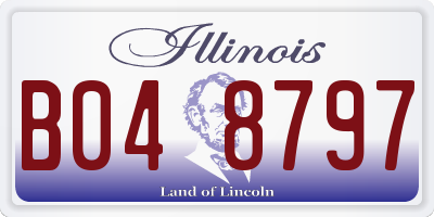 IL license plate B048797