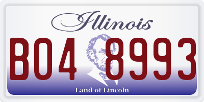 IL license plate B048993