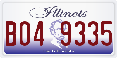IL license plate B049335